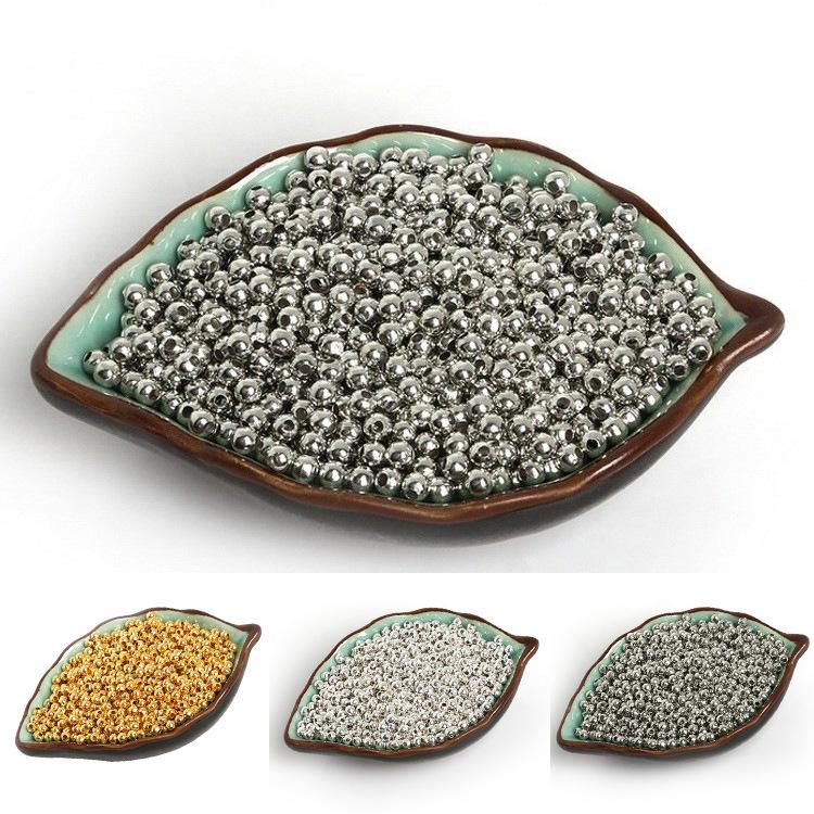 1000 Håndlagde Runde Mellomperler i Jern for DIY Hårspenner, Armbånd og Halskjede-tilbehør