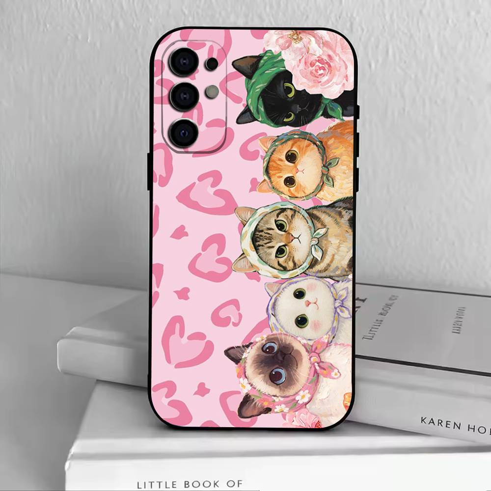 

Soft Silicone Black Cover Cat Phone Case for Samsung S25/S24/S21/S22/S23/S30/Ultra/S20/Plus/Fe - Durable Protective Cover Samsung S23plus5G