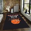 Basketball Hoop and Ball Shatter Design Carpet for Bedroom Decor Suitable for use as an anti-slip for living room bedroom sofas