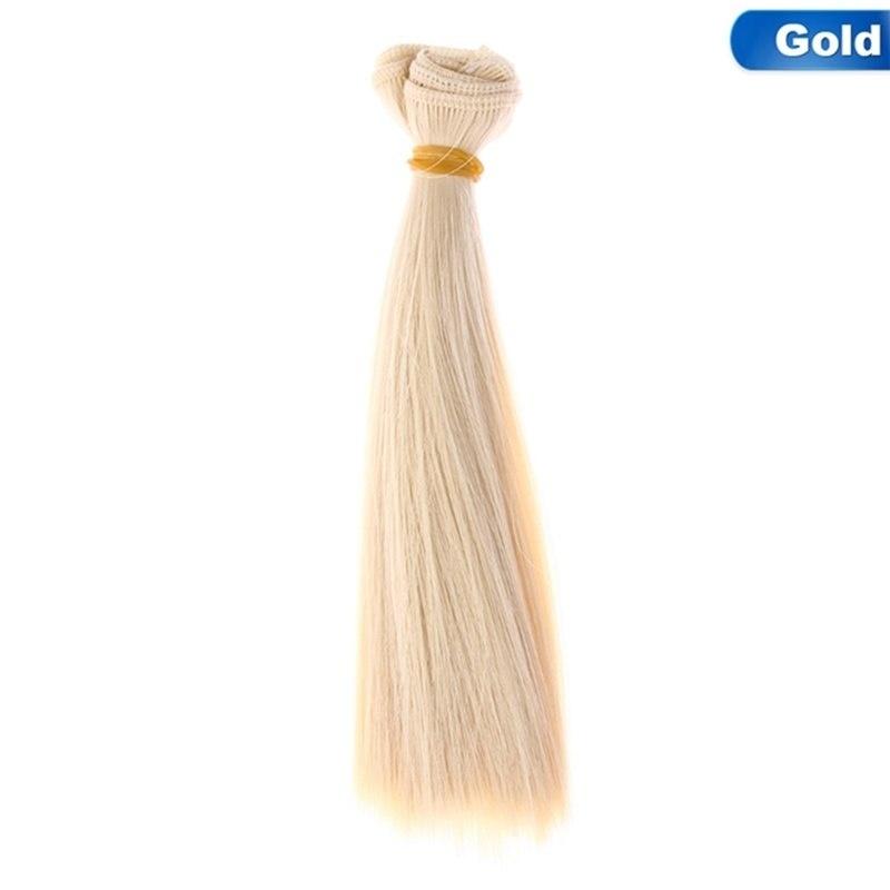 Doll Accessories Straight Synthetic Fiber Wig Hair For Doll
