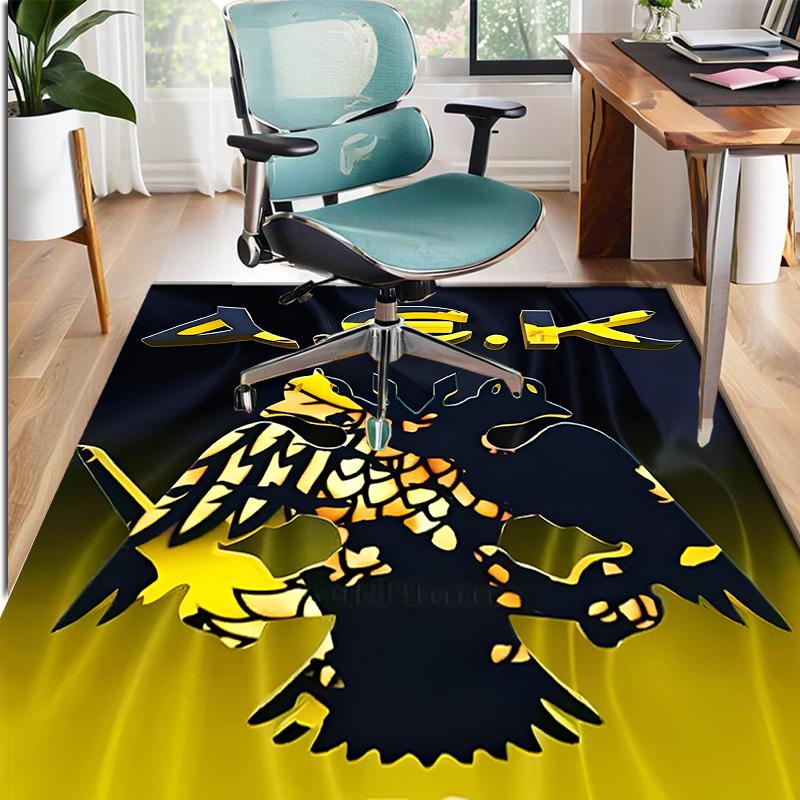 AEK Athens FC Pattern Rug, Indoor/Outdoor Mat, for Picnic, Gameroom, Bedroom, Office, Living Room, Home Decor Carpet, Birthday Gift