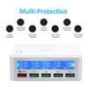 50W USB Charging Station Multi Port USB Hub R QC 3.0 USB R with LCD Display 5-Port USB for Tablets Cellphone Earbuds and More