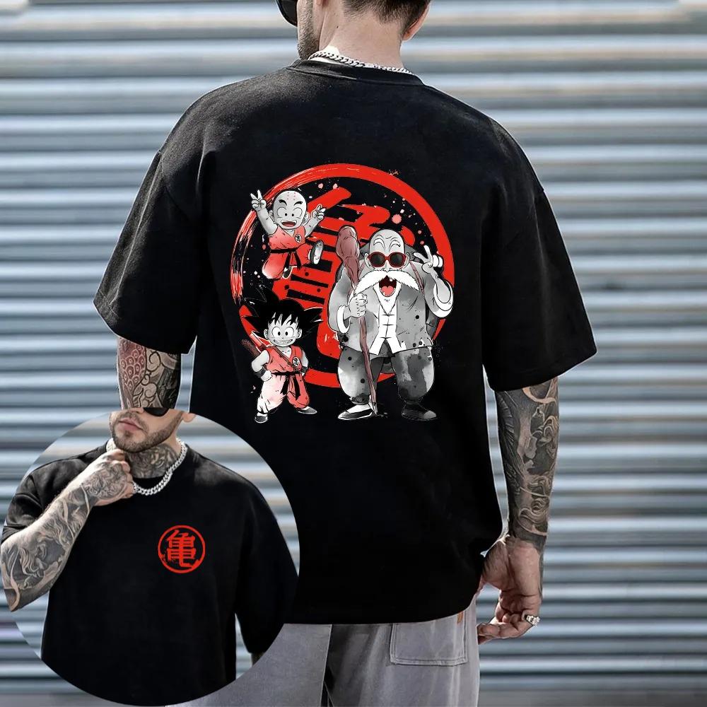 

Dragon Ball Anime Goku Printed Cotton Shortsleeved 2026 Summer Loose Sporty Mens and Womens Fashionable Roundneck Tshirts 4XL