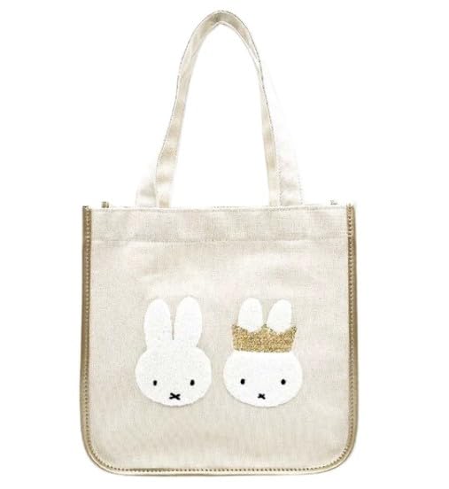 Marimo Craft MIFFY 70th Anniversary Gold Black Series Tote Gold Black W250 X H250 X & Bag, & Miffy, D120mm, DBM-2633