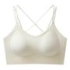 Spring Seamless Ice Silk Suspender Underwear Thin Shoulder Strap Cross Beautiful Back Breathable No Steel Rim Comfortable Vest