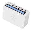 USB Phone Charging Station Block 40W 6 Port QC 3.0 Charging Hub Wireless Charging Base with LCD