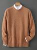 Men's Diamond Jacquard Pure Wool Pullover - Thick, Soft, and Smooth Round Neck Sweater for Autumn/Winter 2025.