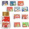 10/80/100Pcs Merry Christmas Card Xmas Birthday Party Gift Card Cute Cartoon Half-Folded Card Blessing Message Card