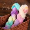 Hand-Dyed Gradient Mohair Silk Yarn for DIY Knitting and Fine Spinning