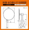 Daytona Bar End Mirrors for Compliant with New Safety Slim JOINT Compatible with Left and One Mirror per 47889 Motorcycles, Vibration-Resistant,