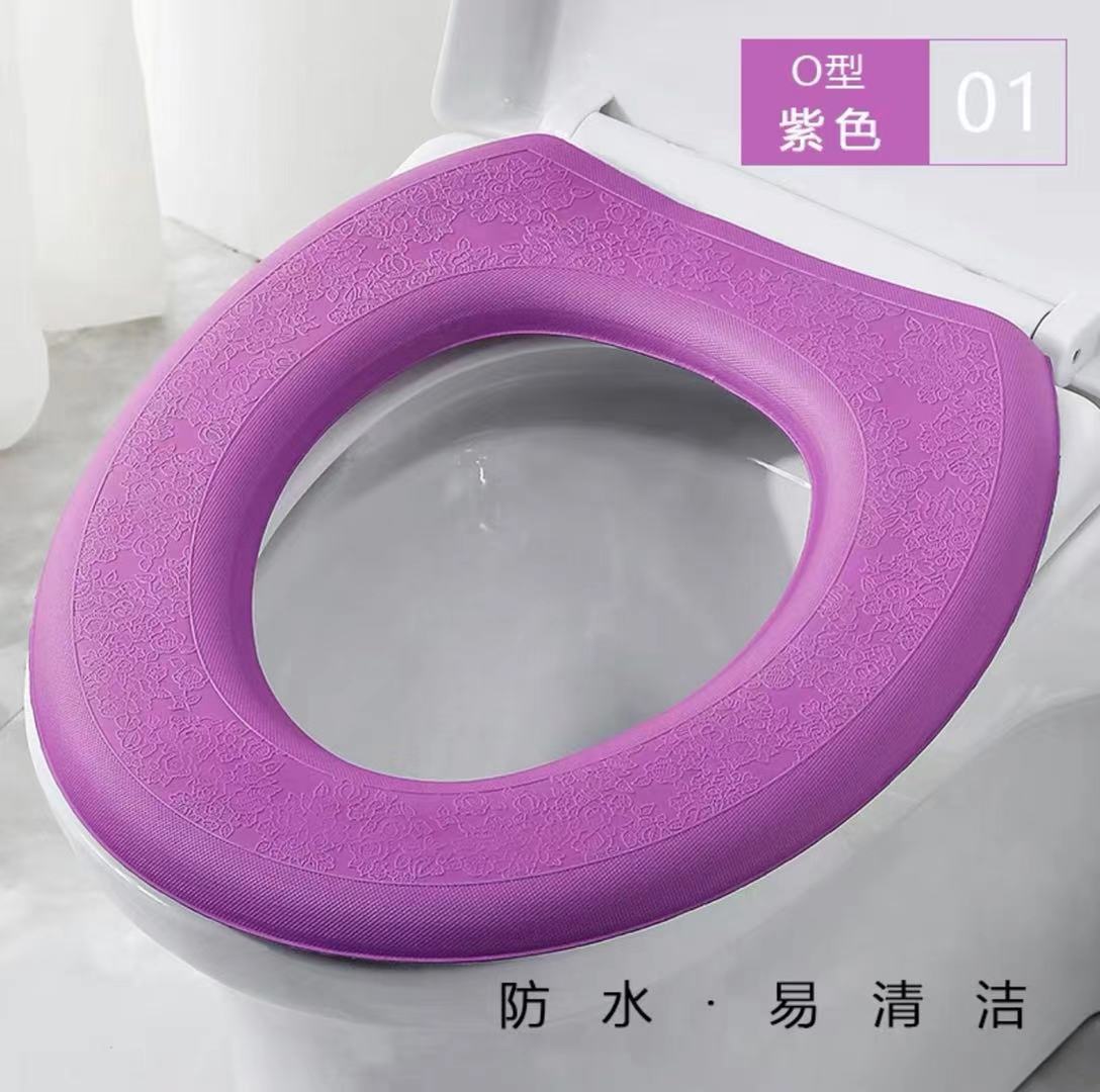 

O-Shaped Waterproof Toilet Seat Cushion Soft Washable Seat Cushion cover the Four Seasons Household Toilet Seat Cushion Cover