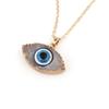 Vintage Turkish Evil Eye Pendant Necklace for Women Fashion Clavicle Chain Statement Necklace Boho Party Jewelry Femme Collares