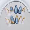 24Pcs Artificial Nail Sparkling Cats Eye Effect and Deep Sea Star Glamours ABS Material for Effortless Application and Multiple Style