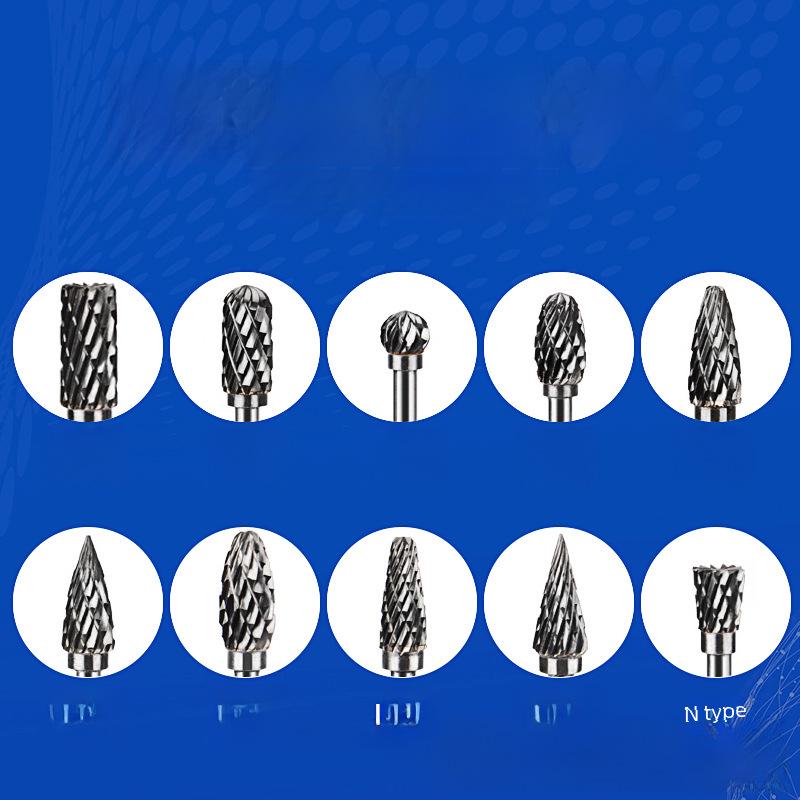 Tungsten Carbide Rotary File Milling Cutter 3x5mm for Metal & Woodworking with Single/Double Groove