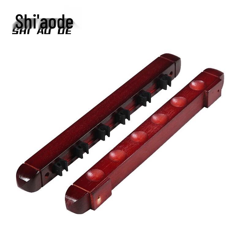Shiaode Wall-Mounted Solid Wood Billiard Cue Rack