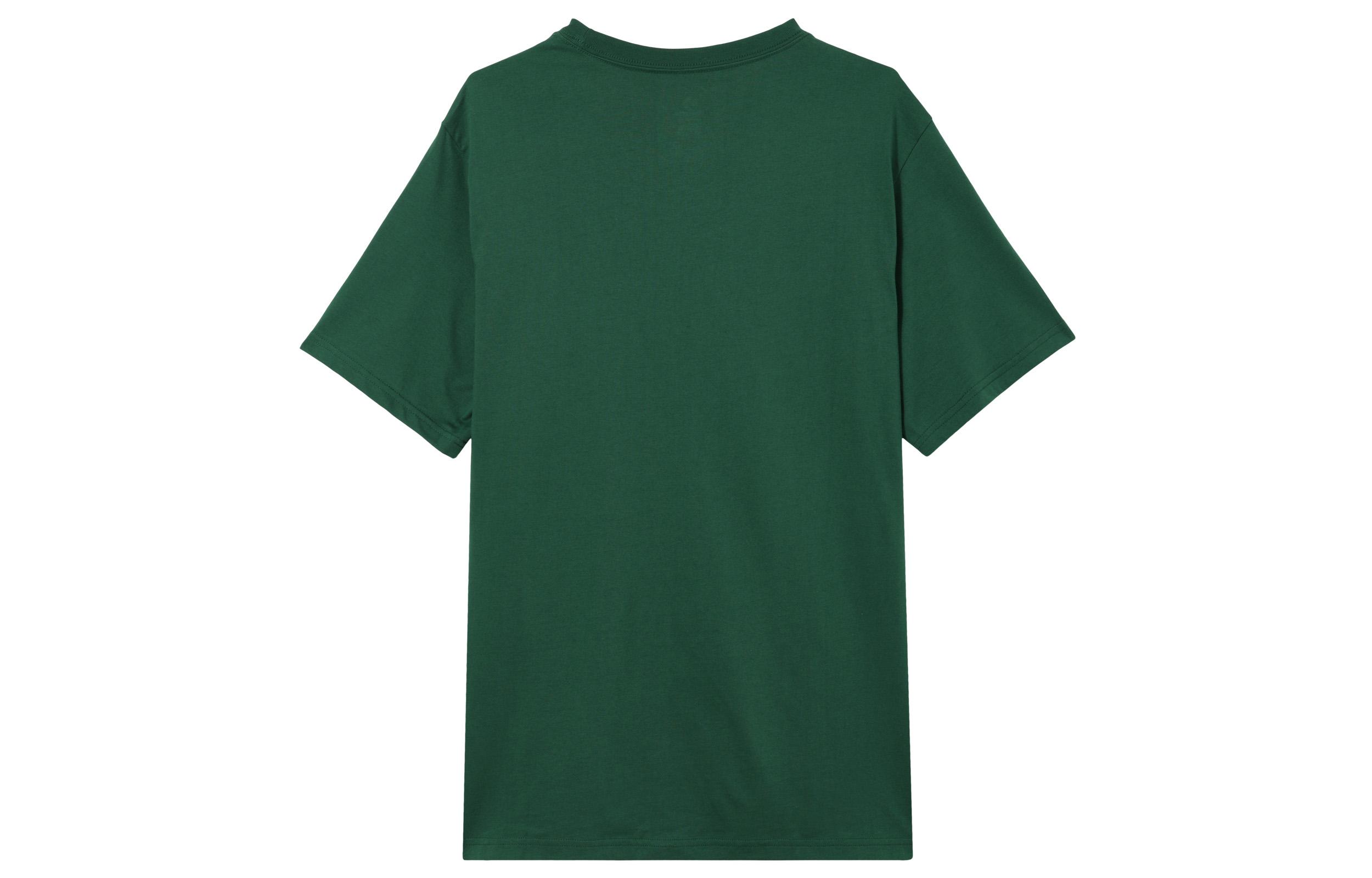 Converse T Shirts Unisex Green Crew Neck Moderate Straight Fit 10023876-A03 XL