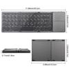 B033 Foldable Bluetooth Keyboard with Touchpad for Phones, Tablets, Laptops
