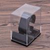 5 Pack Clear Square Watch Display Stands Plastic Storage Case With Dustproof Cover for Jewelry Bracelet Organizers