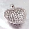 Les Trésors De Lily [F6334] - Silver Pendant 'Love Divine' White Rhodium-plated - 20x22 Mm