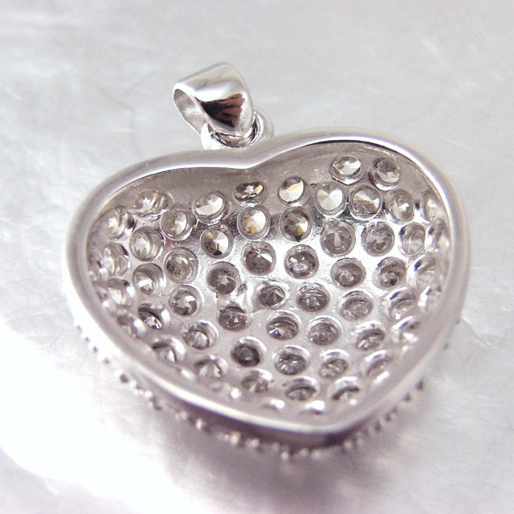 Les Trésors De Lily [F6334] - Silver Pendant 'Love Divine' White Rhodium-plated - 20x22 Mm