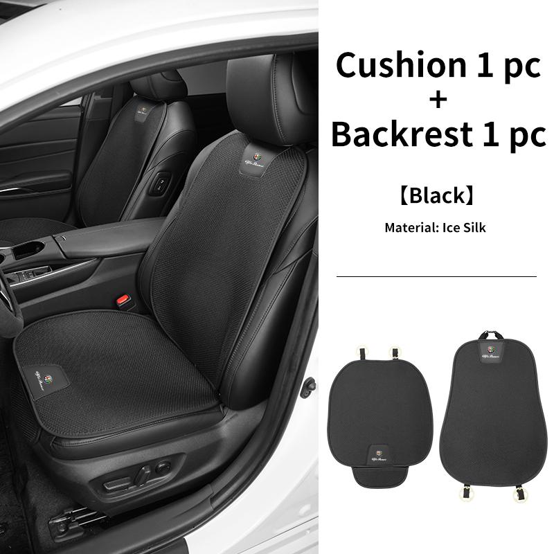 Car Breathable Ice Silk Seat Cushion Non-slip and Wear-resistant Auto Accessories For Alfa Romeo Giulietta 159 147 156 166 Mito duw753