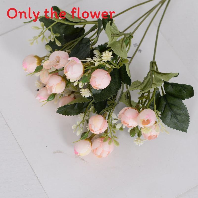 Simulated Rose Small Bouquet Multi Head Flower Bud Wedding Hotel Home Decoration