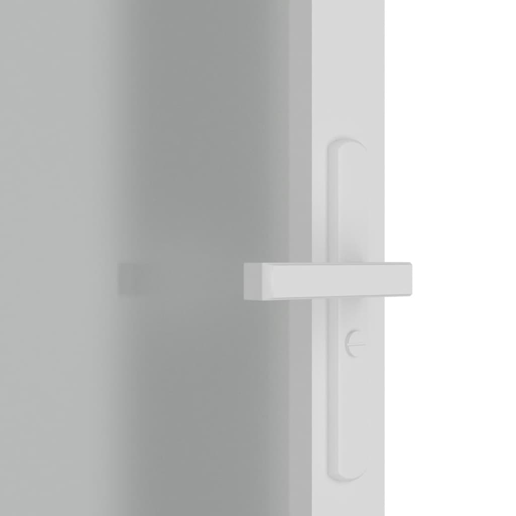 Vidaxl Interior Door, 83X201.5 Cm, White, Frosted Glass and Aluminum