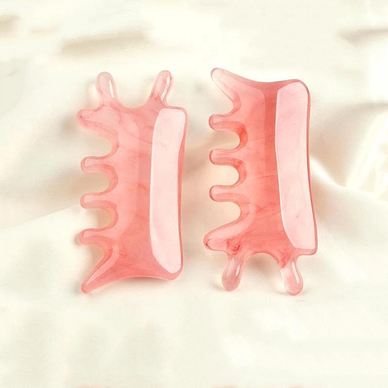 4 In 1 Head Massage Comb Meridian Scalp Resin Scalp Massage Comb Head Unblocking Face Nose Massager Guasha Tools one size
