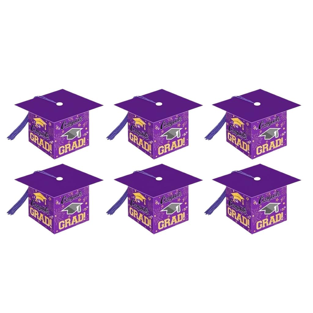 Graduation Doctoral Cap Box Surprise Candy Packaging Bags & Gift Storage Bags For Graduation Party