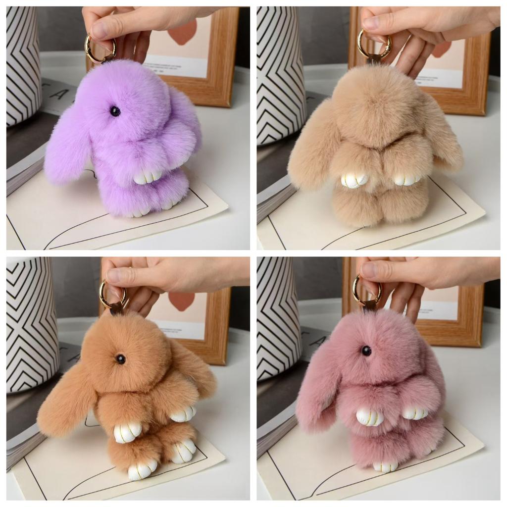 @@@ LATEST HOT Keychain Playthings Faux Angora Rabbit Plush Rabbit Pendant Dead Rabbit Keychain Pouch Hanging Ornament Various