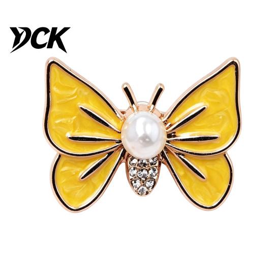 Butterfly Shaped Brooch Faux Pearl Rhinestone Brooch, Dainty Decorative Badge Pin Pin, Sweater Cardigan Coat Dress Jewelry Accessories Daily Wear