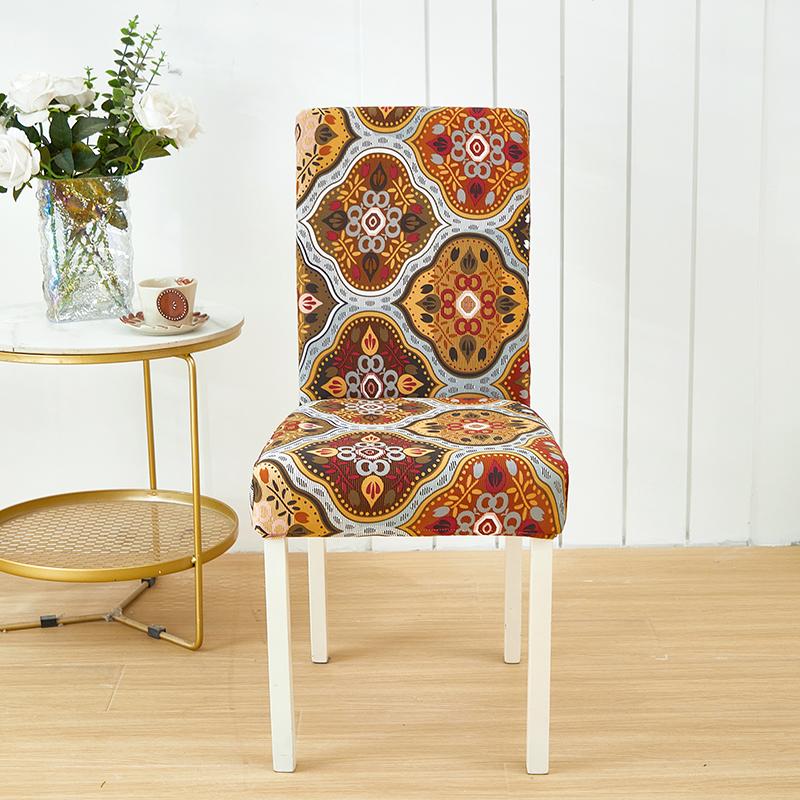New Floral Decoration Stretch Covers Chair Cover For Dining Room Office Banquet Chair Protector Elastic Material Armchair Cover
