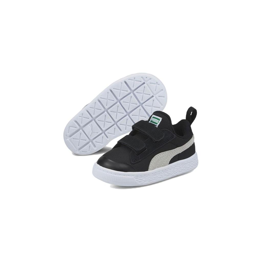 Puma Suede Light-Flex V Infant Black White Baby Sneakers 380732-01
