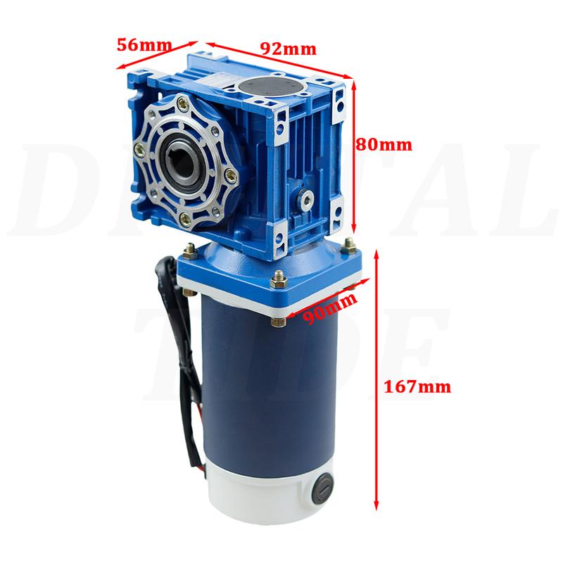 RV30-RV40 DC12V / 24V 300W 9A DC Gear Motor Worm Gear Gearbox High Torque Gear Motor 1800r/min