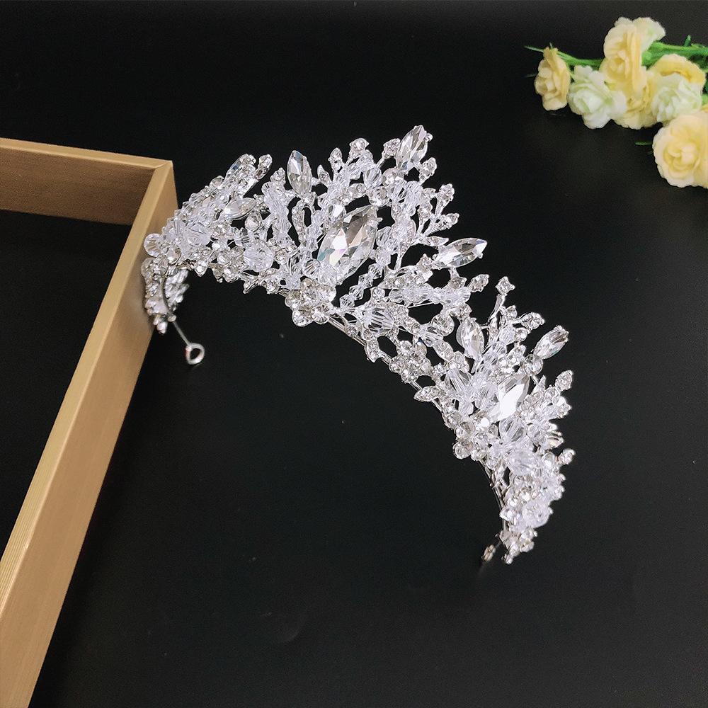 New Bridal Headwear Golden Crystal Handmade Adult Crown Headband Wedding Accessories Wedding Hair Accessories for Women