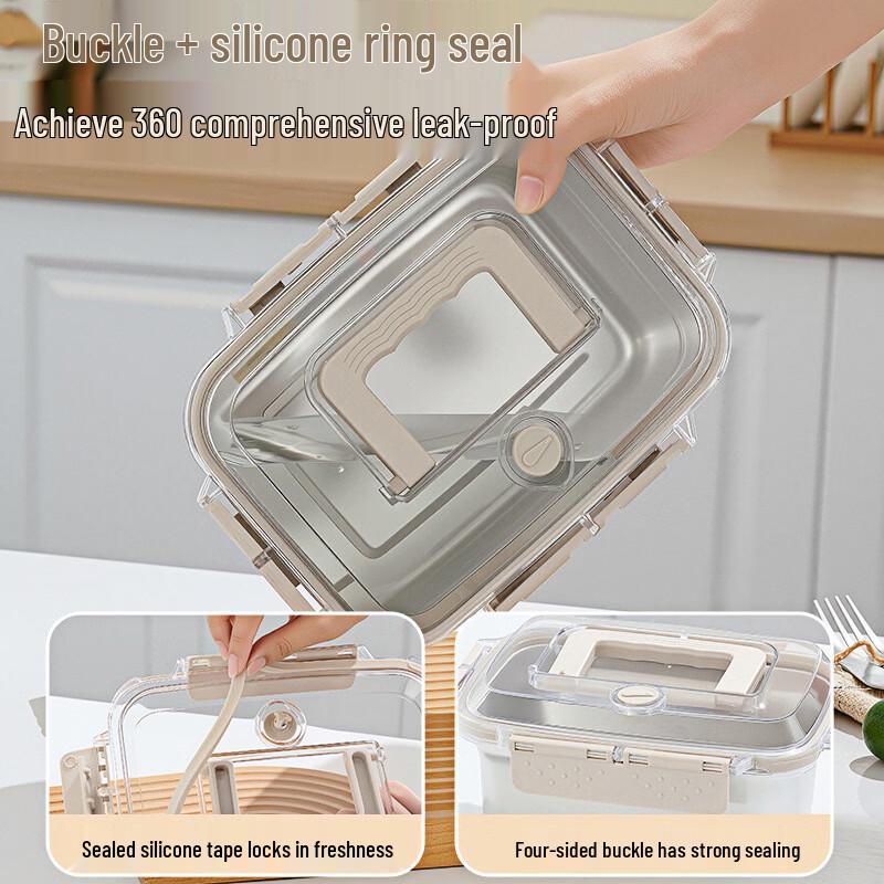 Portable 316 Stainless Steel Food Container with Handle