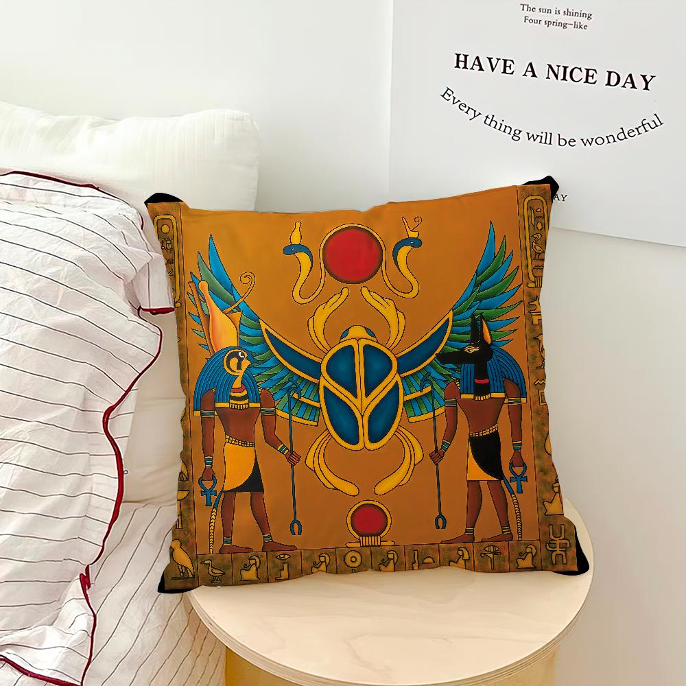 Retro Mode Majestätisk Mysterium Forntida Egyptisk Bekvämt Mjukt Örngott För Soffa Vardagsrum Heminredning Skyddande Överdrag