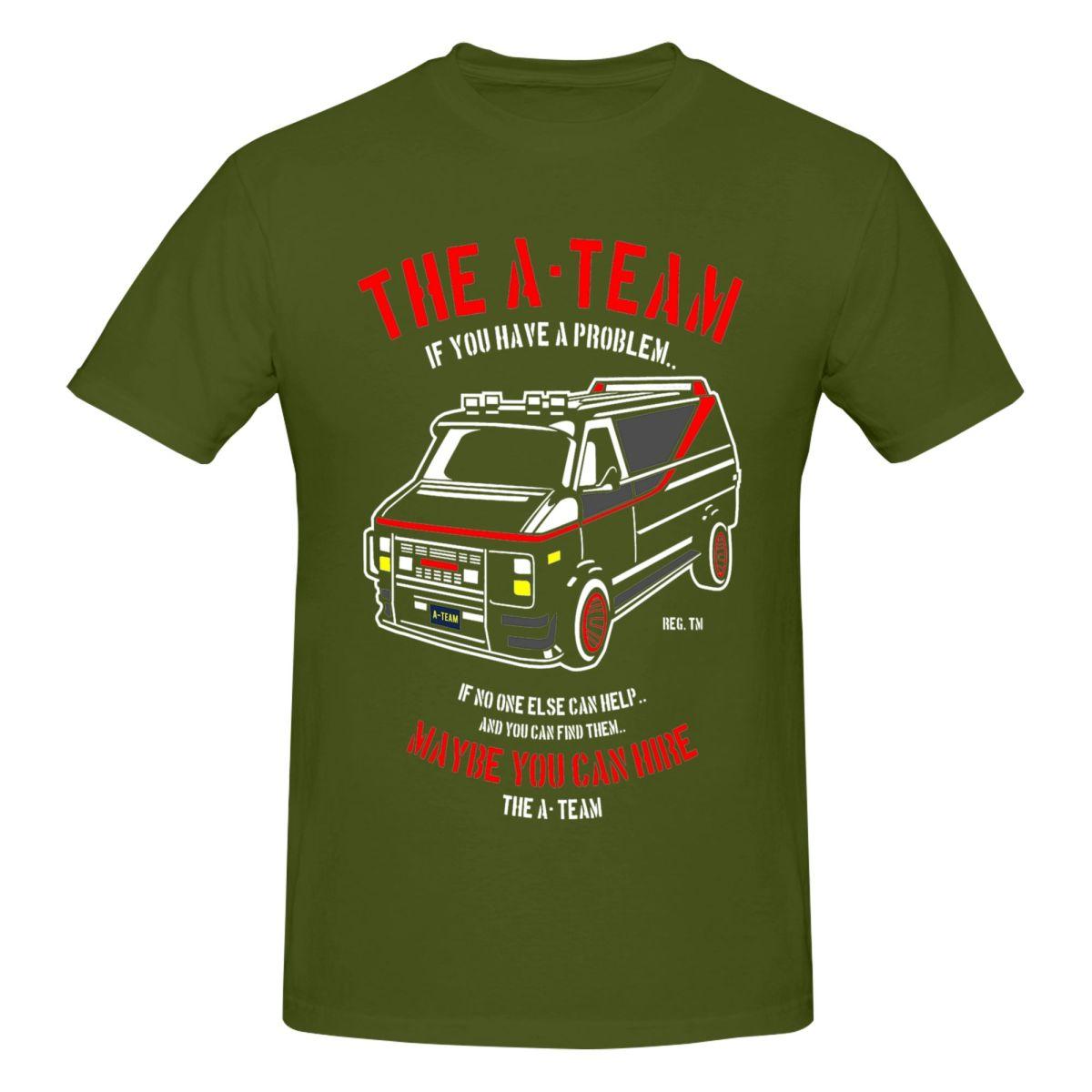 

Футболка Команда А Чоловіча З Чистої Бавовни Вінтажна Футболка З Круглим Вирізом Футболки З Коротким Рукавом Одяг Ідея для Подарунка XXXXXL армія зелений колір