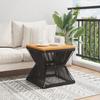 VidaXL Table basse avec base en fil de fer noir bois d'acacia massif, table latérale, table de salon, table d'accent, bout 365636