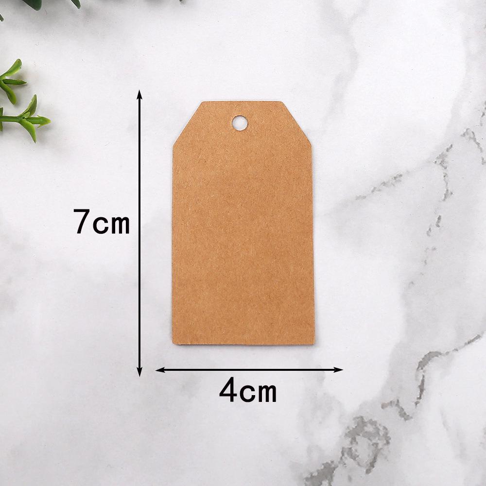 Trapezoid 4x7cm Kraft Paper Blank Hang Tag for Clothing, Baking, Packaging, or Decoration
