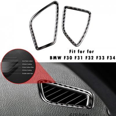 For BMW F30 F31 F32 F33 F34 Carbon Fiber AC Air Outlet Vents Cover Stickers Trim