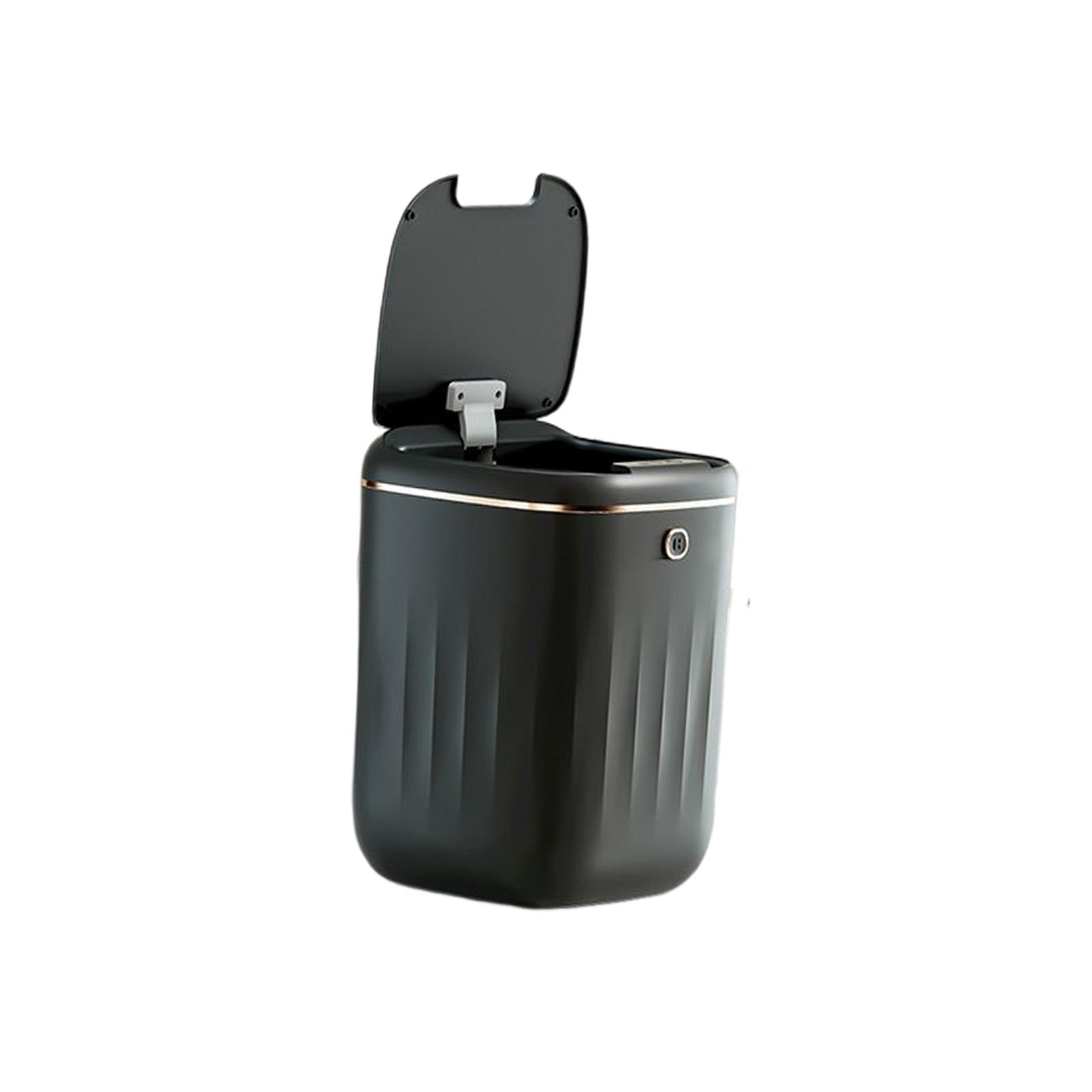 

Garbage Bins 20L Sealed Trash Basket Waste Container for Dorm Office Kitchen чёрный