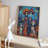 Day of the Dead 5D Diamond Full Diamond Art Painting Kit Diamond Painting Home Decor Sugar Skull Cat Dog Couple Floral Craft Gift