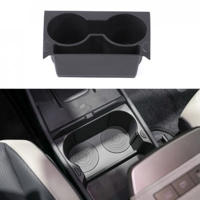Black TPE Center Console Cup Holder Protector For Kia EV3 2024-2025