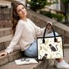 Halloween Cute Cat Ghost Printed Tote Bag Portable Casual Daily Shoulder Handbag