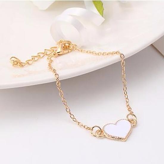 Women Love Heart Design Bracelet Bangle Jewelry Chain Party Cocktail Gift
