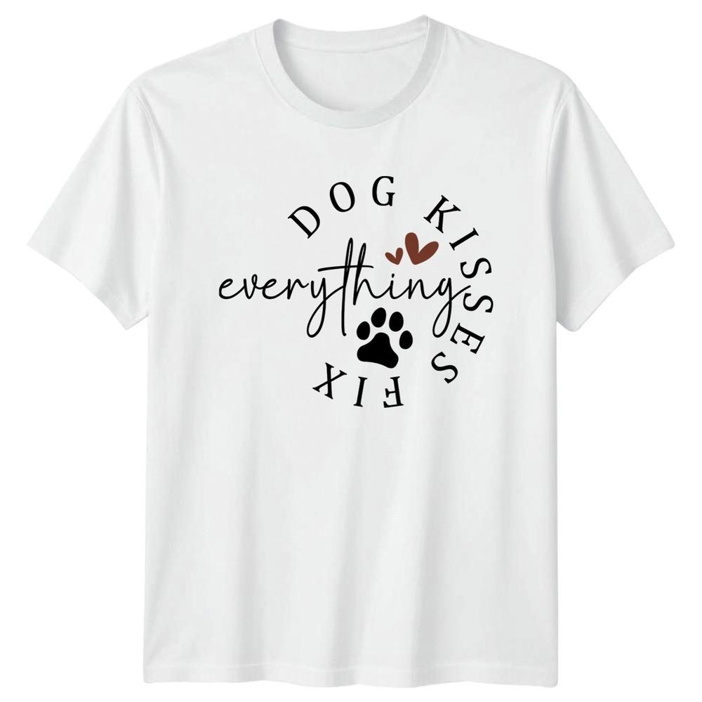 Dog Kisses Fix Everything Unisexs TShirt Dog Owner Pets S