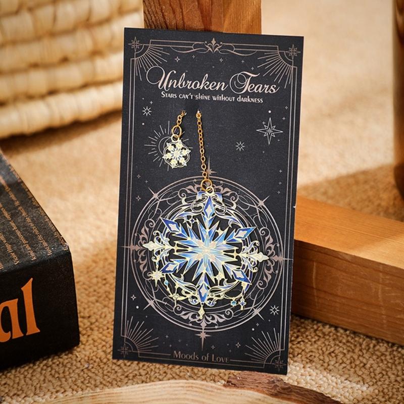 Delicate Styles Bookmarks with Pendant for Male and Female Book Lover Reading Birthday Gift Metal Elegent Bookmarks