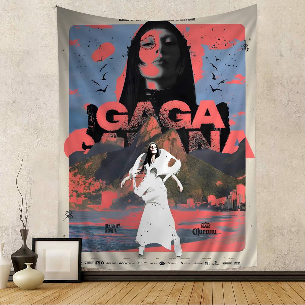 Lady Gaga Heiße Musikalbum Hängende Böhmische Wandteppiche Böhmische Wandteppiche Mandala Kawaii Zimmerdekoration