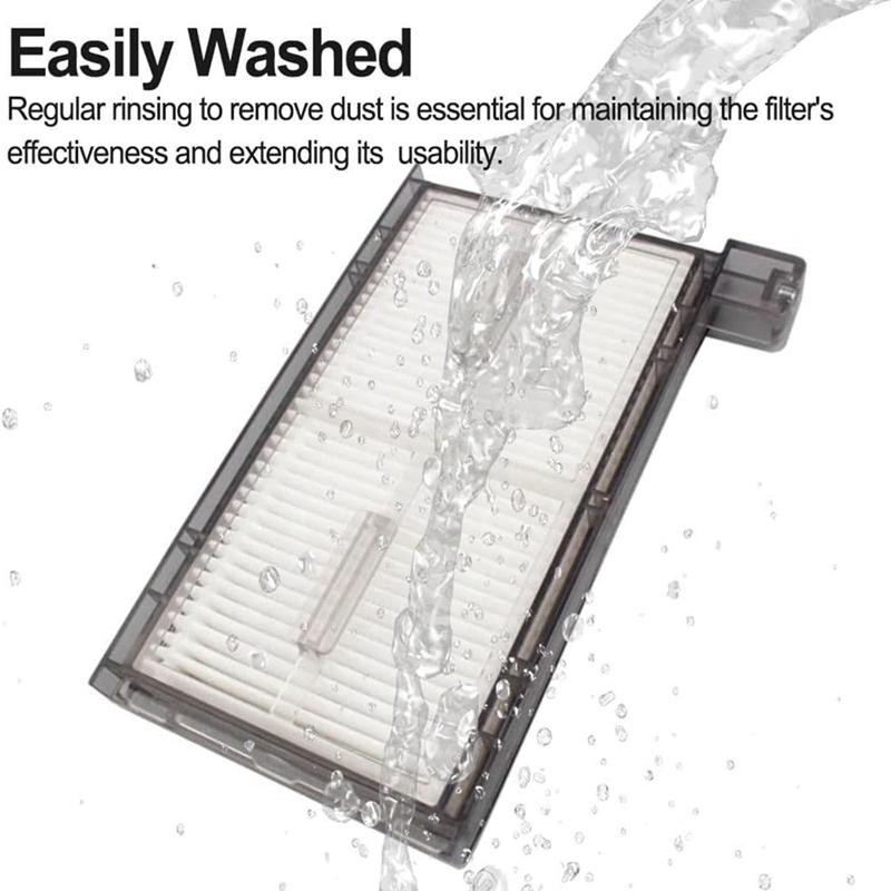 For Eufy X8 Pro Vacuum Cleaner Accessories Kit,1 Main Brush,4 Side Brushes,4 Mop Cloth,4 Vacuum Dust Bags,4 Hepa Filters